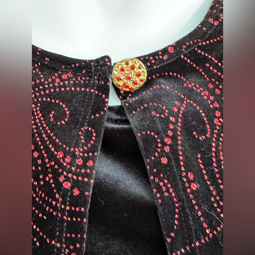 Elementz Black & Red Sequence 1 Button Jacket Att… - image 5